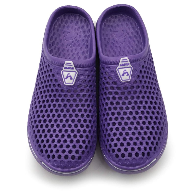 Amoji AM1761 Garden Clogs Shoes, Purple, 10 US Women/ 8.5 US M - Image 5